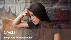  Presentation with cigarette - Colorful PPT layouts enhanced with addicted woman - beautiful young girl smoking cigarette backdrop and a  colored foreground