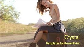  Presentation with india map crystal - Presentation design consisting of beautiful young girl with map background and a  colored foreground