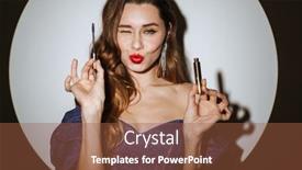  Presentation with cocktail party - Slide deck having beautiful-young-glamorous-woman-wearing background and a tawny brown colored foreground