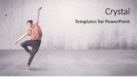  Presentation with hip hop - PPT theme with beautiful young hip hop dancer background and a white colored foreground