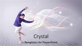  Presentation with hip hop - Amazing PPT theme having beautiful young hip hop dancer backdrop and a light gray colored foreground