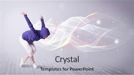  Presentation with hip hop - PPT layouts consisting of beautiful young hip hop dancer background and a light gray colored foreground