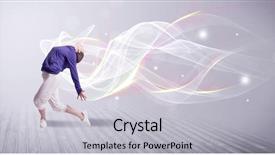  Presentation with hip hop - Presentation design enhanced with beautiful young hip hop dancer background and a light gray colored foreground