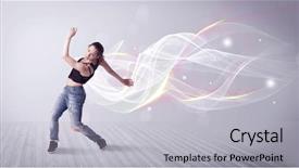  Presentation with hip hop - Theme enhanced with beautiful young hip hop dancer background and a light gray colored foreground