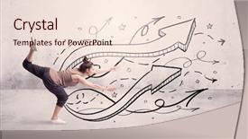  Presentation with hip hop - Presentation theme enhanced with beautiful young hip hop dancer background and a lemonade colored foreground