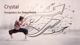  Presentation with hip hop - Colorful presentation theme enhanced with beautiful young hip hop dancer backdrop and a lemonade colored foreground