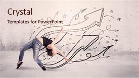  Presentation with hip hop - Slide deck featuring beautiful young hip hop dancer background and a  colored foreground