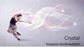  Presentation with hip - Colorful PPT layouts enhanced with beautiful young hip hop dancer backdrop and a light gray colored foreground