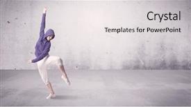  Presentation with hip hop - Slides having beautiful young hip hop dancer background and a white colored foreground