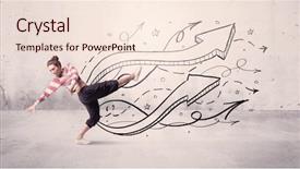  Presentation with hip hop - Cool new PPT theme with beautiful young hip hop dancer backdrop and a lemonade colored foreground