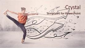  Presentation with hip hop - PPT theme enhanced with beautiful young hip hop dancer background and a lemonade colored foreground