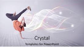  Presentation with hip hop - Slide deck featuring beautiful young hip hop dancer background and a light gray colored foreground