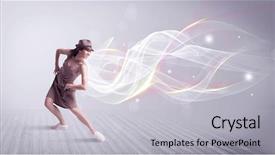  Presentation with hip hop - Theme featuring beautiful young hip hop dancer background and a light gray colored foreground