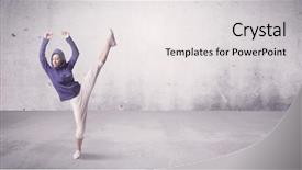  Presentation with hip hop dancing - Theme featuring beautiful young hip hop dancer background and a white colored foreground
