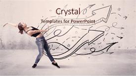  Presentation with hip hop dancing - PPT theme consisting of beautiful young hip hop dancer background and a lemonade colored foreground