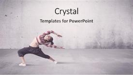  Presentation with hip hop - Slide set featuring empty clear grey wall background and a light gray colored foreground