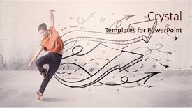  Presentation with hip hop - Presentation theme consisting of beautiful young hip hop dancer background and a lemonade colored foreground