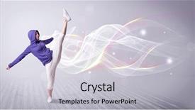  Presentation with hip hop - Cool new PPT layouts with beautiful young hip hop dancer backdrop and a light gray colored foreground
