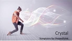  Presentation with hip hop - Beautiful presentation design featuring beautiful young hip hop dancer backdrop and a light gray colored foreground