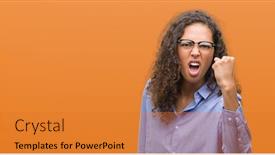 Presentation with beautiful hispanic woman - Slide deck consisting of beautiful young hispanic woman wearing glasses annoyed and frustrated shouting with anger crazy and yelling with raised hand anger concept background and a gold colored foreground