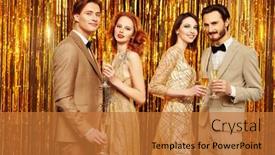  Presentation with gala - Amazing slide set having beautiful-young-people-in-luxury backdrop and a red colored foreground