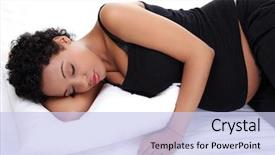  Presentation with pregnant woman - PPT theme having beautiful young pregnant woman lying background and a light blue colored foreground