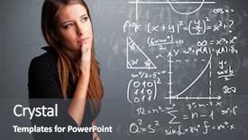  Presentation with complex - Cool new slide set with beautiful young school girl thinking backdrop and a gray colored foreground