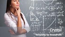  Presentation with young children at school - Cool new PPT theme with beautiful young school girl thinking backdrop and a gray colored foreground