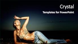  Presentation with modeling - PPT theme having beautiful young sexy fashion model background and a  colored foreground