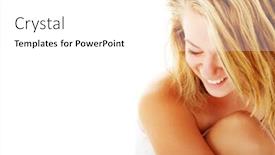  Presentation with complete - Theme enhanced with beautiful young spa woman on white from a complete series of photos background and a white colored foreground