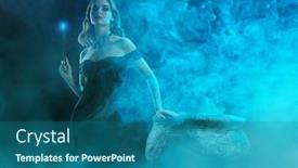  Presentation with black magic - Slides consisting of beautiful-young-witch background and a  colored foreground