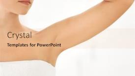  Presentation with home - Cool new presentation with beautiful young woman after shower at home concept of using deodorant backdrop and a lemonade colored foreground