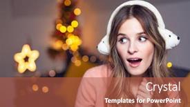  Presentation with funky - Audience pleasing slide deck consisting of beautiful-young-woman-at-home backdrop and a red colored foreground