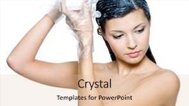  Presentation with textile dyeing - PPT layouts enhanced with beautiful young woman dye background and a lemonade colored foreground