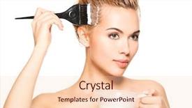  Presentation with hair - Slide deck enhanced with beautiful young woman dyes her background and a lemonade colored foreground