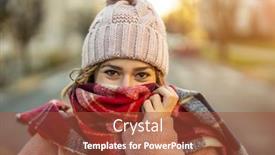  Presentation with cough and cold - Colorful PPT layouts enhanced with beautiful-young-woman-feeling-cold backdrop and a red colored foreground