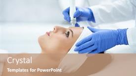  Presentation with beautiful young woman getting face - Audience pleasing PPT theme consisting of beautiful-young-woman-getting-face backdrop and a coral colored foreground