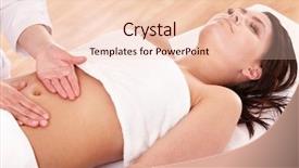  Presentation with trachea and stomach - Beautiful slides featuring beautiful young woman having stomach backdrop and a lemonade colored foreground