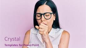  Presentation with pink ribbon hands - Slide set consisting of beautiful-young-woman-holding-pink background and a lemonade colored foreground