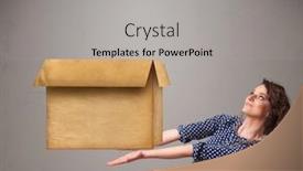  Presentation with empty - Amazing PPT layouts having beautiful-young-woman-holding backdrop and a  colored foreground