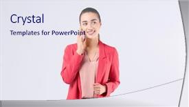  Presentation with elegant - Amazing presentation theme having beautiful young woman in elegant backdrop and a  colored foreground