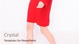  Presentation with hell - Colorful slide deck enhanced with beautiful-young-woman-in-red backdrop and a lemonade colored foreground