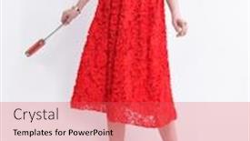  Presentation with hell - Presentation design consisting of beautiful-young-woman-in-sleeveless background and a red colored foreground