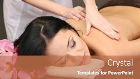  Presentation with spa salon - Slides with save energy power light eco concept background and a light gray colored foreground