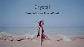  Presentation with summer holiday - Cool new slide set with beautiful young woman in swimsuit with snorkeling mask having fun in the sea water over blue sky background pretty girl enjoying sunny summer day on her beach tropical holiday backdrop and a teal colored foreground