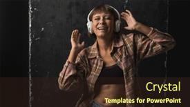  Presentation with bob hairstyle - PPT theme having beautiful-young-woman-in-white background and a wine colored foreground