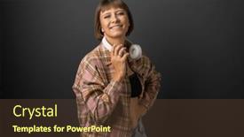  Presentation with bob hairstyle - Presentation having beautiful-young-woman-in-white and a tawny brown colored foreground