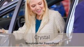  Presentation with dealership - Cool new theme with beautiful-young-woman-is-getting backdrop and a light gray colored foreground