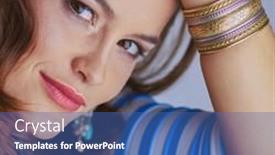  Presentation with beautiful green - Presentation theme having beautiful-young-woman-lying background and a  colored foreground