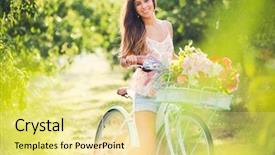  Presentation with bike - Cool new presentation design with emotional intelligence - portrait of a young male backdrop and a light gray colored foreground